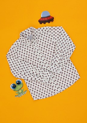 US POLO ASSN Beyaz Erkek Çocuk Uzun Kol Gömlek