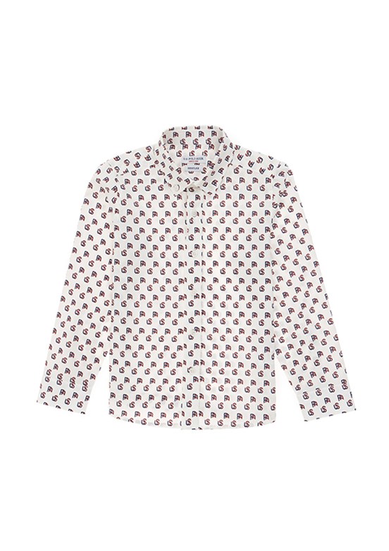 US POLO ASSN Beyaz Erkek Çocuk Uzun Kol Gömlek