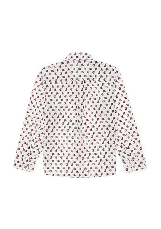 US POLO ASSN Beyaz Erkek Çocuk Uzun Kol Gömlek