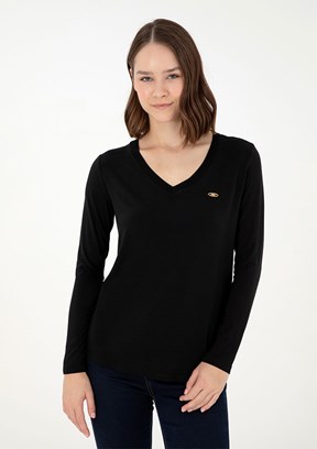 US POLO ASSN Siyah Kadın Comfort Sweatshirt