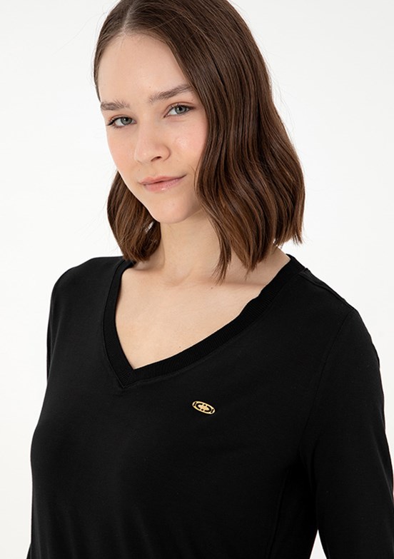 US POLO ASSN Siyah Kadın Comfort Sweatshirt