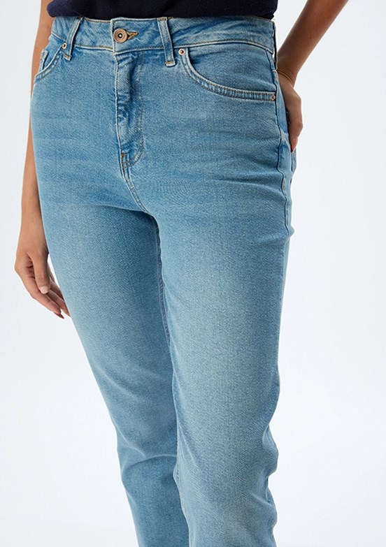 Koton Lacivert Kadın Normal Bel Jean Pantolon