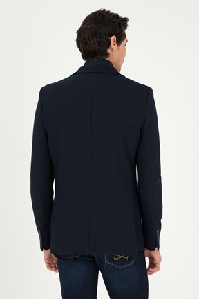 US POLO ASSN Erkek Lacivert Slim Ceket