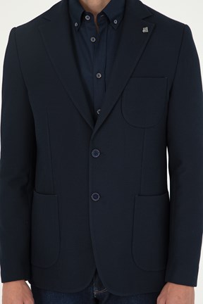 US POLO ASSN Erkek Lacivert Slim Ceket