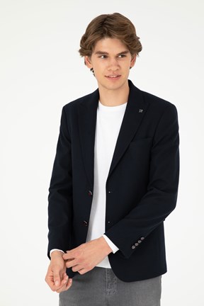US POLO ASSN Lacivert Erkek Slim Ceket