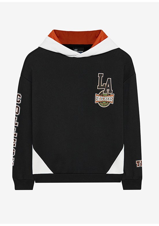 Skechers Siyah Erkek Çocuk Kapüşonlu Sweatshirt