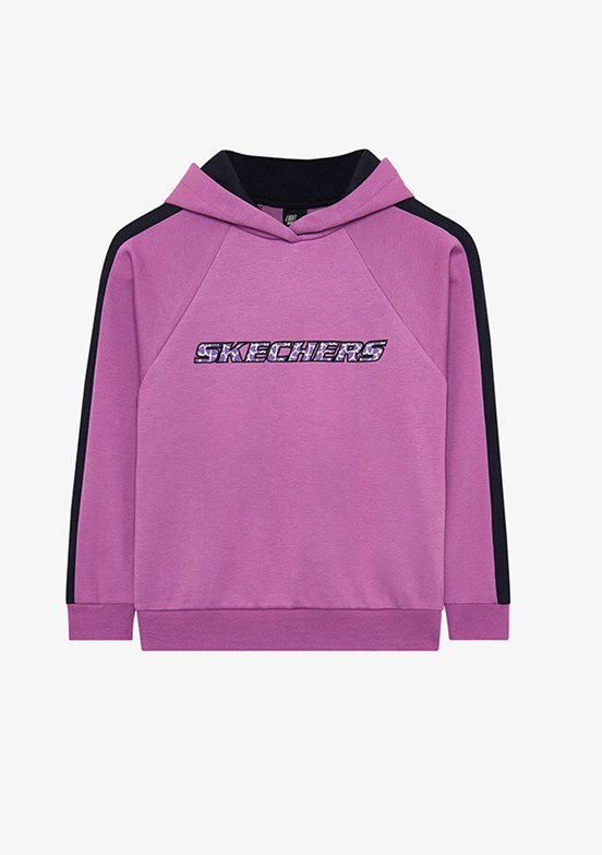 Skechers Mor Kadın Kapüşonlu Sweatshirt