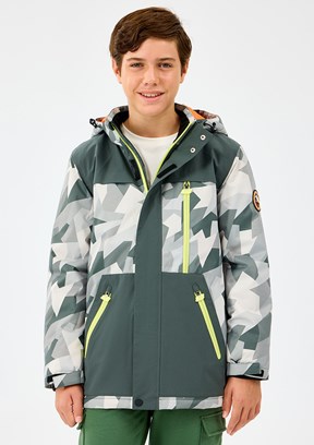 SKECHERS Gri Erkek Çocuk B Outerwear Padded Fermuarlı Kapüşonlu Mont