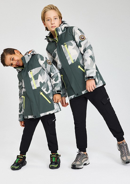 SKECHERS Gri Erkek Çocuk Kapüşonlu Mont