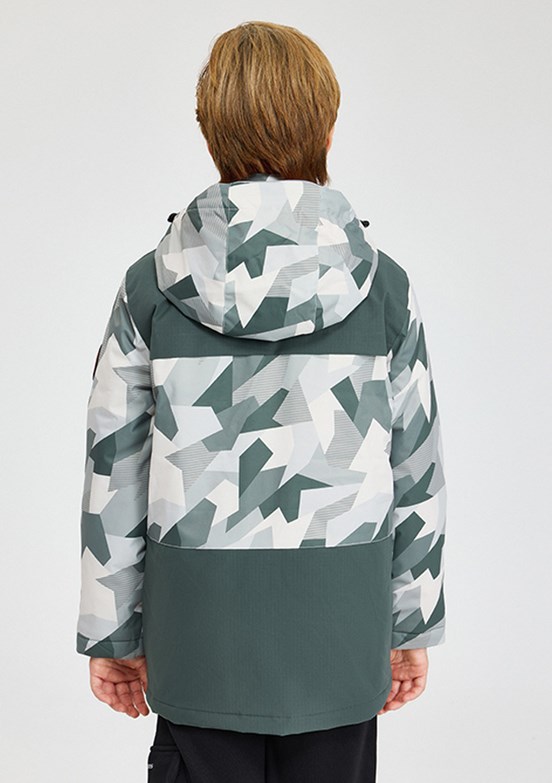 SKECHERS Gri Erkek Çocuk Kapüşonlu Mont