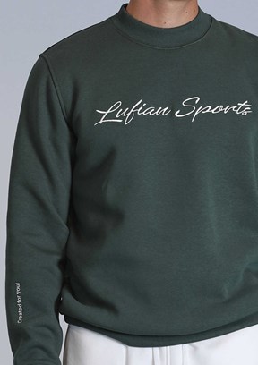 LUFIAN Yeşil Erkek Baskılı Sweatshirt
