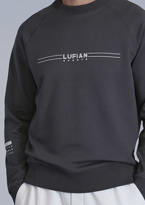 LUFIAN Yeşil Erkek Baskılı Sweatshirt