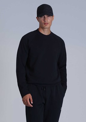 Lufian Lacivert Erkek Baskılı Sweatshirt