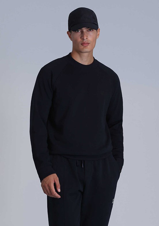 Lufian Lacivert Erkek Baskılı Sweatshirt