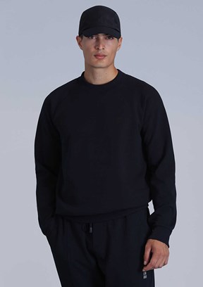 Lufian Lacivert Erkek Baskılı Sweatshirt