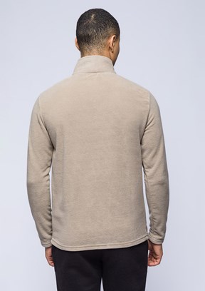 JOHNNY JOE Bej Erkek Polar Sweatshirt