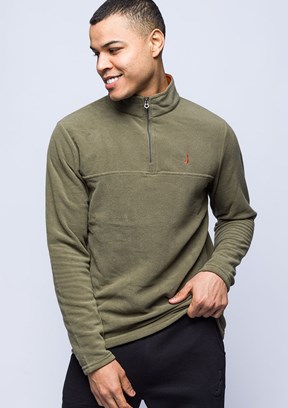 JOHNNY JOE Yeşil Erkek Polar Sweatshirt