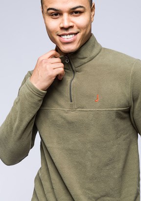 JOHNNY JOE Yeşil Erkek Polar Sweatshirt