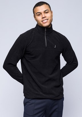 JOHNNY JOE Siyah Erkek Polar Sweatshirt