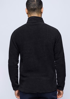 JOHNNY JOE Siyah Erkek Polar Sweatshirt