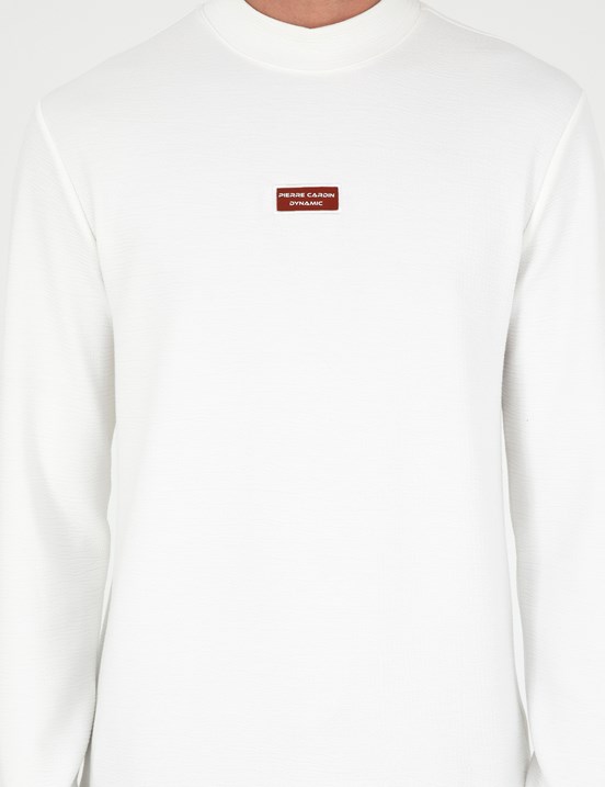 PİERRE CARDİN Beyaz Erkek Regular Sweatshirt