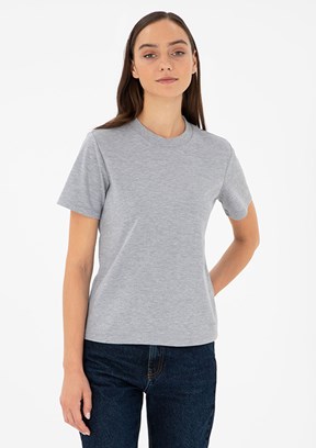 Pierre Cardin Gri Kadın Slim T-Shirt