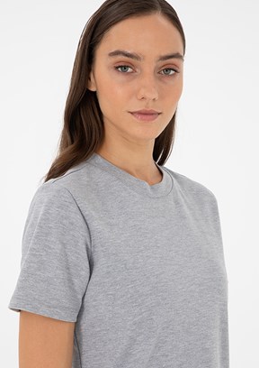 Pierre Cardin Gri Kadın Slim T-Shirt