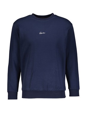 Dior Lacivert Erkek Kapüşonsuz Sweatshirt