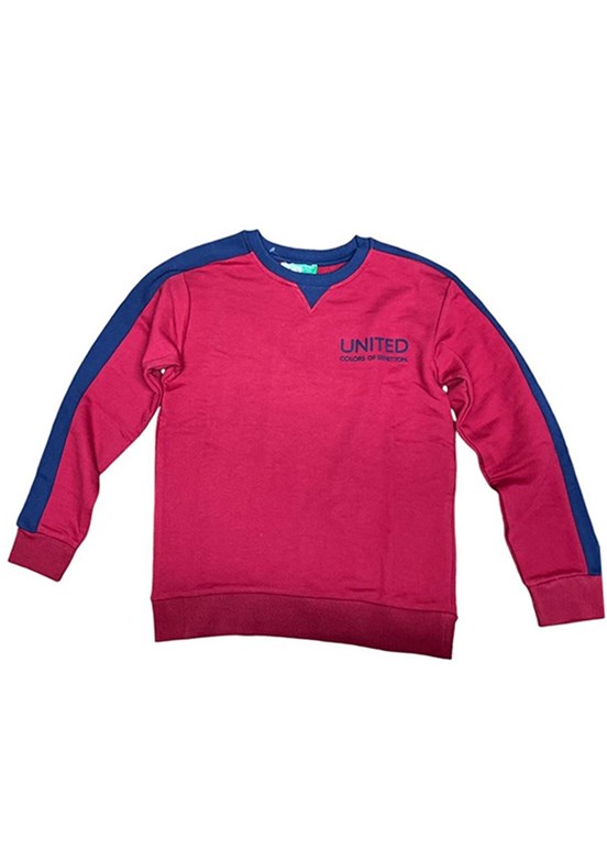 BENETTON Kırmızı Erkek Çocuk Baskılı Sweatshirt