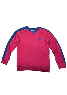 BENETTON Kırmızı Erkek Çocuk Baskılı Sweatshirt
