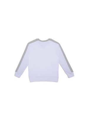 BENETTON Beyaz Erkek Çocuk Baskılı Sweatshirt