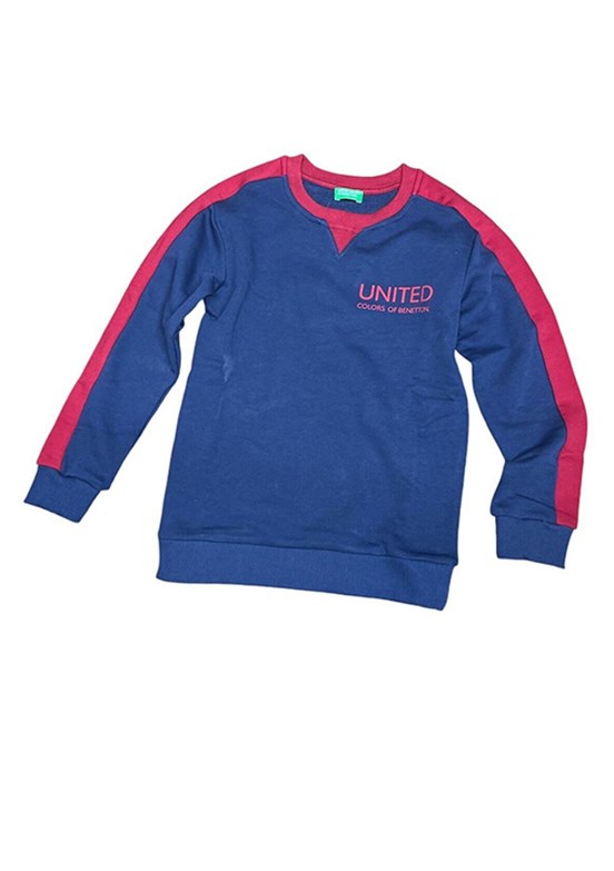 Benetton Lacivert  Erkek Çocuk Baskılı Sweatshirt