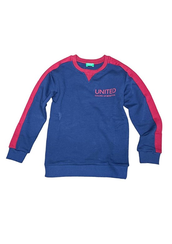 Benetton Lacivert  Erkek Çocuk Baskılı Sweatshirt