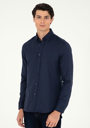 US POLO ASSN Lacivert Erkek Uzun Kol Gömlek