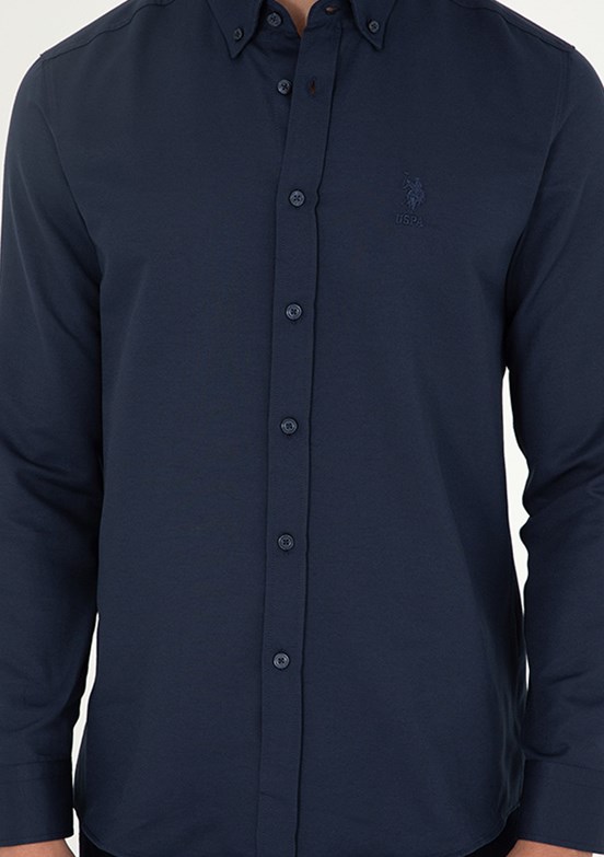 US POLO ASSN Lacivert Erkek Uzun Kol Gömlek