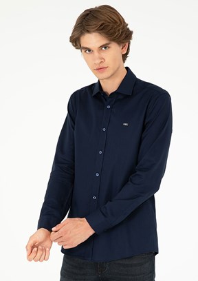 US POLO ASSN Lacivert Erkek Uzun Kol Gömlek
