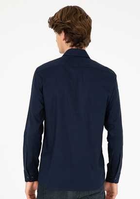 US POLO ASSN Lacivert Erkek Uzun Kol Gömlek