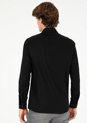 US POLO ASSN Erkek Siyah Uzun Kol Gömlek