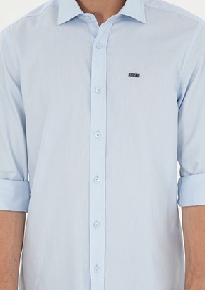 US POLO ASSN Mavi Erkek Uzun Kol Gömlek