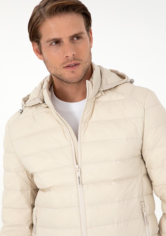 PİERRE CARDİN Bej Erkek Slim Mont
