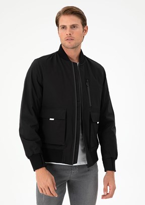 PİERRE CARDİN Siyah Erkek Slim Mont