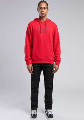 LEE COOPER Kırmızı Erkek Kapüşonlu Sweatshirt