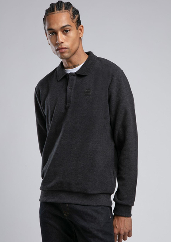 LEE COOPER Antrasit Erkek Polo Yaka Sweatshirt
