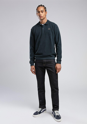 LEE COOPER Lacivert Erkek Polo Yaka Sweatshirt