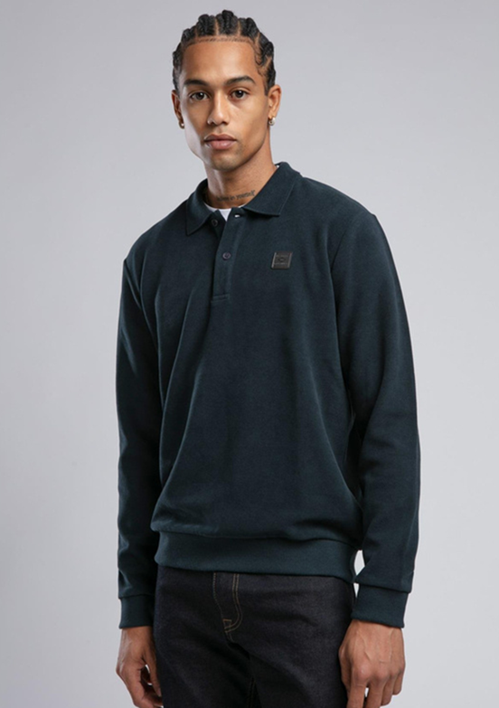 LEE COOPER Lacivert Erkek Polo Yaka Sweatshirt