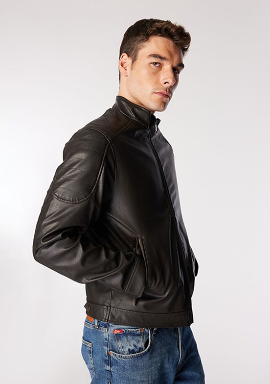 LEE COOPER Acı Kahve Erkek PU Mont