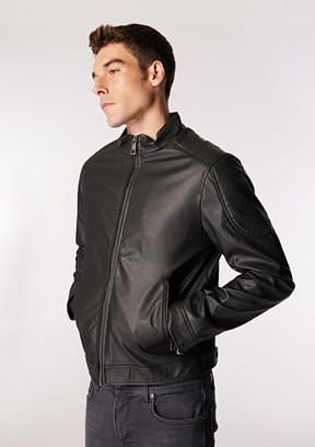 LEE COOPER Siyah Erkek PU Mont