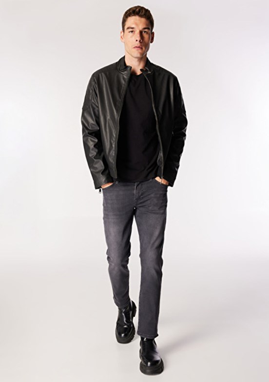 LEE COOPER Siyah Erkek PU Mont