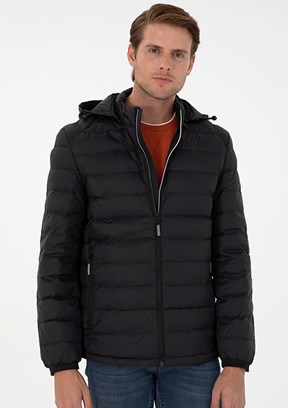 PİERRE CARDİN Siyah Erkek Slim Mont