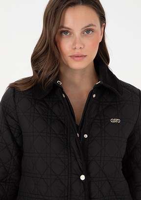 US POLO ASSN Siyah Kadın Basic Mont